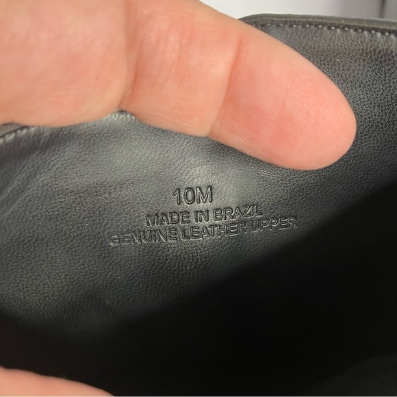 Talbots Tish Wrap Tie Pebbled leather ankle boots black leather size 10 - Picture 6 of 9